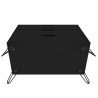 Manhattan Comfort Rockefeller 3-Drawer Black Dresser Bottom
