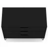 Manhattan Comfort Rockefeller 3-Drawer Black Dresser Top - Manhattan Comfort Rockefeller 3-Drawer Black Dresser Top