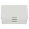 Manhattan Comfort Rockefeller 3-Drawer Off White and Nature Dresser Top - Manhattan Comfort Rockefeller 3-Drawer Off White and Nature Dresser Top