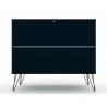 Manhattan Comfort Rockefeller 3-Drawer Tatiana Midnight Blue Dresser Back - Manhattan Comfort Rockefeller 3-Drawer Tatiana Midnight Blue Dresser Back