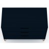 Manhattan Comfort Rockefeller 3-Drawer Tatiana Midnight Blue Dresser Top