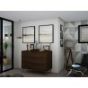 Manhattan Comfort Rockefeller 3-Drawer Brown Dresser (Set of 2)