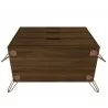 Manhattan Comfort Rockefeller 3-Drawer Brown Dresser Bottom - Manhattan Comfort Rockefeller 3-Drawer Brown Dresser Bottom