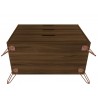 Manhattan Comfort Rockefeller 3-Drawer Brown Dresser Bottom