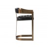 Sunpan Beaumont Counter Stool in Antique Brass And Cantina Black - Side