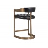 Sunpan Beaumont Counter Stool in Antique Brass And Cantina Black - Back Angle