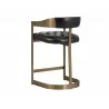 Sunpan Beaumont Counter Stool in Antique Brass And Cantina Black - Back Angle - Sunpan Beaumont Counter Stool in Antique Brass And Cantina Black - Back Angle