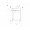 Sunpan Beaumont Counter Stool - Stainless Steel - Cantina Magnetite - Dimensions - Sunpan Beaumont Counter Stool - Stainless Steel - Cantina Magnetite - Dimensions