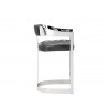 Sunpan Beaumont Counter Stool - Stainless Steel - Cantina Magnetite - Side Angled 