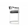 Sunpan Beaumont Counter Stool - Stainless Steel - Cantina Magnetite - Side Angled  - Sunpan Beaumont Counter Stool - Stainless Steel - Cantina Magnetite - Side Angled 