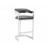 Sunpan Beaumont Barstool - Stainless Steel - Cantina Magnetite - Angled - Sunpan Beaumont Barstool - Stainless Steel - Cantina Magnetite - Angled