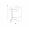 Sunpan Beaumont Barstool - Stainless Steel - Cantina Magnetite - Dimensions - Sunpan Beaumont Barstool - Stainless Steel - Cantina Magnetite - Dimensions