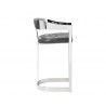 Sunpan Beaumont Barstool - Stainless Steel - Cantina Magnetite - Side Angled