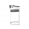 Sunpan Beaumont Barstool in Stainless Steel And Cantina Magnetite - Side