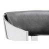 Sunpan Beaumont Barstool in Stainless Steel And Cantina Magnetite - Seat Back Close-up