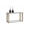 Sunpan Garnet Console Table - Angled with Decor