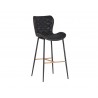 SUNPAN Lyla Barstool - Antique Black, Brown, Frontview