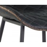 SUNPAN Lyla Counter Stool - Antique Black, Brown, Lower Seat Closeup