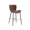 Sunpan Lyla Counter Stool - Antique Brown - Angled View - Sunpan Lyla Counter Stool - Antique Brown - Angled View