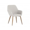 Jayna Dining Armchair - Champagne Gold - Antonio Linen - Angled View