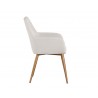 Jayna Dining Armchair - Champagne Gold - Antonio Linen - Side Angle