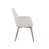Jayna Dining Armchair - Champagne Gold - Antonio Linen - Side Angle - Jayna Dining Armchair - Champagne Gold - Antonio Linen - Side Angle