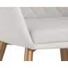 Jayna Dining Armchair - Champagne Gold - Antonio Linen - Seat Close-up