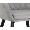 Jayna Dining Armchair - Black - Polo Club Stone - Seat Close-up
