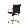 Jessica Office Chair - Black - Back Angle