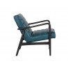 Lyric Lounge Chair - Vintage Peacock Leather - Side Angle