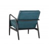 Lyric Lounge Chair - Vintage Peacock Leather - Back Angle
