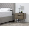 Emery Nightstand - Antique Silver - Ash Grey - Lifestyle 2