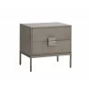 Jade Nightstand - Antique Silver - Ash Grey - Angled View - Jade Nightstand - Antique Silver - Ash Grey - Angled View