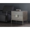 Jade Nightstand - Antique Silver - Ash Grey - Lifestyle