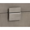 Jade Nightstand - Antique Silver - Ash Grey - Drawer Close-up