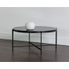  Sunpan Willem Coffee Table - Large - Smoked Glass - Lifestyle