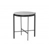 Sunpan Willem End Table - White Marble - Front