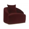 Astrid Armchair - Merlot - Angled View