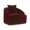Astrid Armchair - Merlot - Angled View - Astrid Armchair - Merlot - Angled View