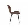Sunpan Lyla Dining Chair - Black - Antique Brown - Side Angle - Sunpan Lyla Dining Chair - Black - Antique Brown - Side Angle