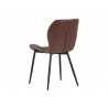 Sunpan Lyla Dining Chair - Black - Antique Brown - Back Side Angle