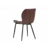 Sunpan Lyla Dining Chair - Black - Antique Brown - Back Side Angle - Sunpan Lyla Dining Chair - Black - Antique Brown - Back Side Angle