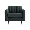 Yosi Armchair - Smokescreen - Front View - Yosi Armchair - Smokescreen - Front View