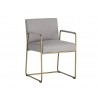 Balford Dining Armchair - Arena Cement - Angled View