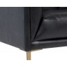 Westin Sofa - Vintage Black Night Leather - Leg Close-Up