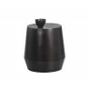 Sunpan Creed Side Table In Gunmetal - Side with Decor - Sunpan Creed Side Table In Gunmetal - Side with Decor