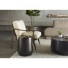 Sunpan Creed Side Table In Gunmetal - Lifestyle