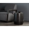 Sunpan Creed Side Table In Gunmetal - Lifestyle