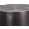 Sunpan Creed Side Table In Gunmetal - Edge Close-up