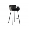 Waldo Barstool - Nightfall Black / November Grey - Angled View